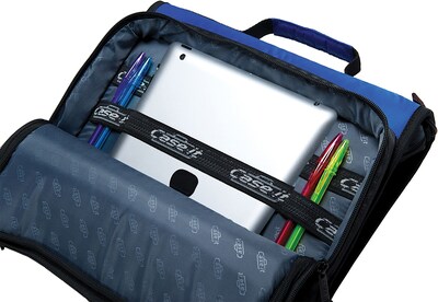 Case It 2" 3-Ring Zipper Binder, Blue/Gray (LT007BLU)