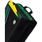 Case It 1 1/2" 3-Ring Zipper Binders, D-Ring, Black (Z-176 BLK)