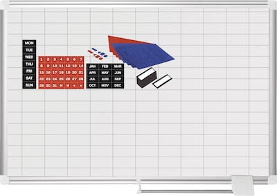 Bi-Office Steel Dry-Erase Whiteboard, Aluminum Frame, 3 x 2 (MA0392830A)