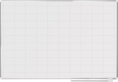 Mastervision Grid Planning Board, 2X3 Grid, 48X72, White/Silver