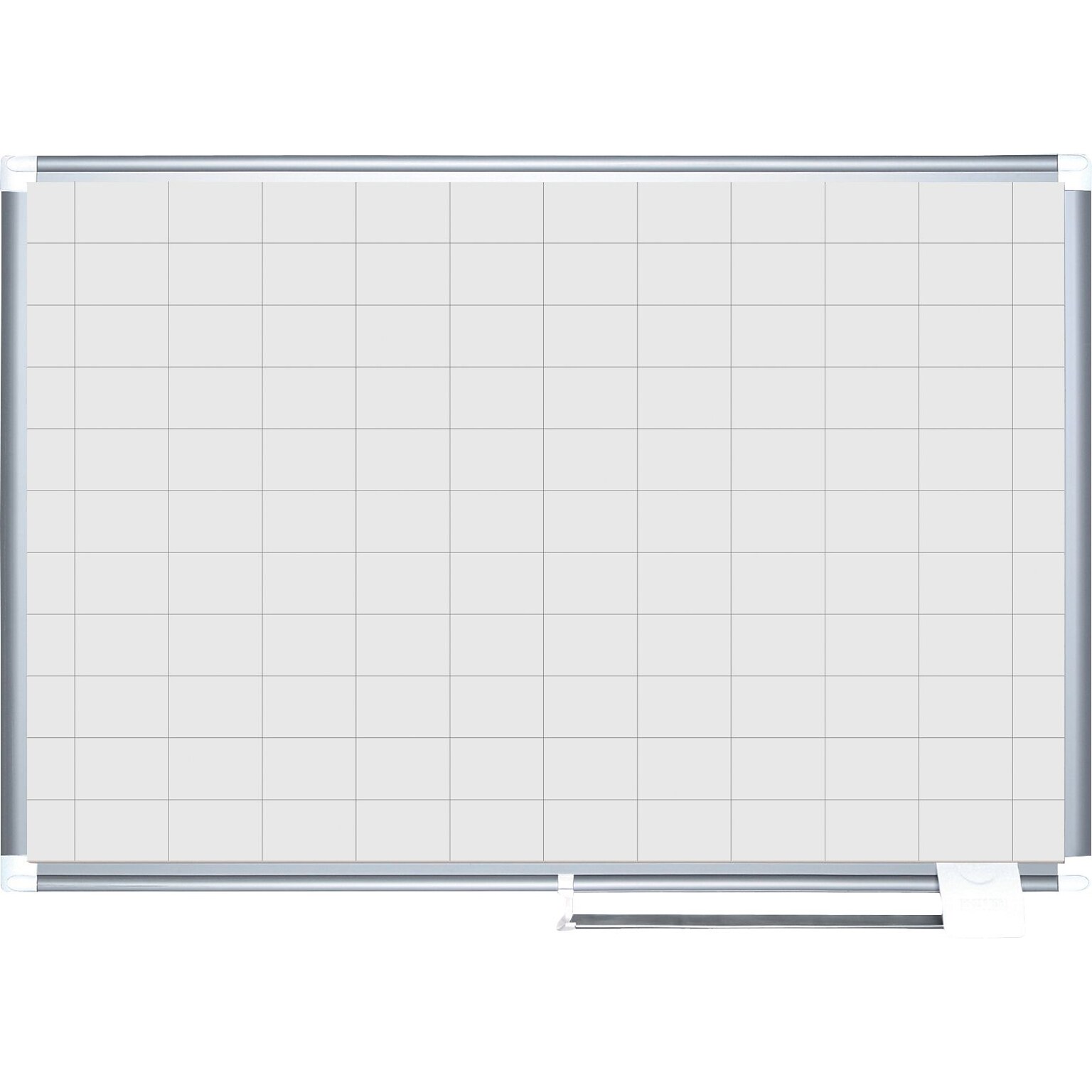 Mastervision Grid Planning Board, 36X48, 2X3 Grid, White/Silver