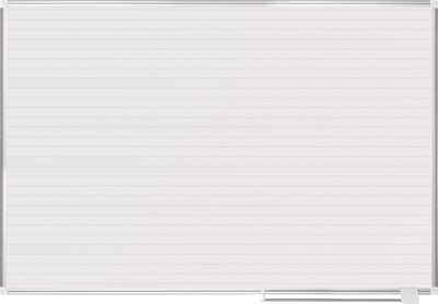 MasterVision Magnetic Dry-Erase Ruled Planning Board, Aluminum Frame, 6 x 4 (MA2794830)