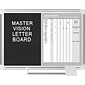 MasterVision In-Out and Notice Board, Silver Frame, 18"H x 24"W (GA0287830)