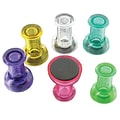 MasterVision Magnetic Push Pins, Assorted Colors, 6/Pack (BVCIM356601)