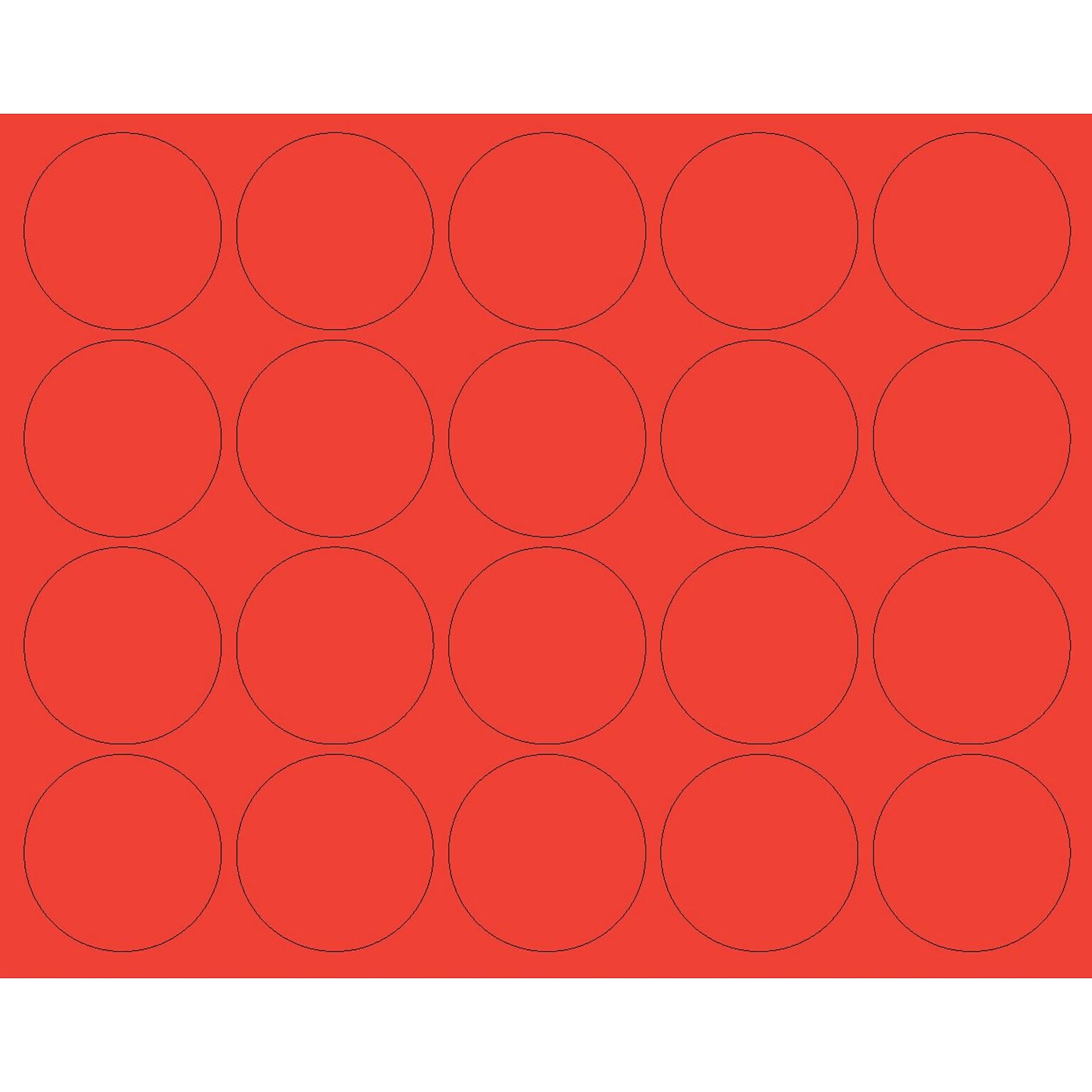 MasterVision Interchangeable Circle Magnets, Red, 20/Pack (FM1604)