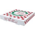 Pizza Box E-Flute Kraft Pizza Box, White, 2 1/2(H) x 10(W) x 10(D), 50/Pack