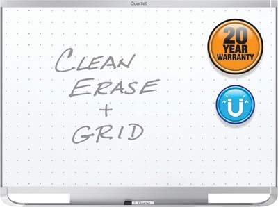 Quartet® Prestige® 2 Total Erase® Magnetic Whiteboard, Silver Aluminum Frame, 4W x 3H (TEM544A)