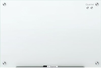Quartet® Infinity™ Glass Magnetic Marker Board, White, Frameless, 2'W x 1 1/2'H (G2418W)