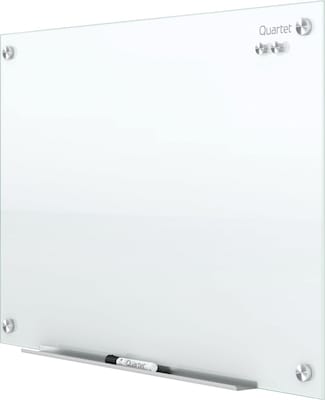 Quartet® Infinity™ Glass Magnetic Marker Board, White, Frameless, 2W x 1 1/2H (G2418W)