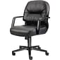 HON 2090 Series Leather Executive Mid-Back Chair, Black (H2092SR11T)