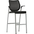 HON® Nucleus Series Café-Height Stool, Black ilira-stretch M4 Back