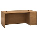 HON® 10500 Series Right Pedestal Desk, Harvest, 29 1/2H x 72W x 36D