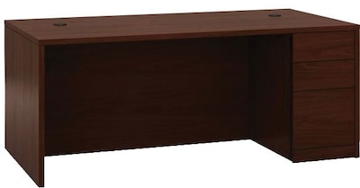 HON 10500 Series Right Pedestal Desk, 2 Box/1 File Drawer, 72W, Mahogany Finish NEXTExpress NEXT201