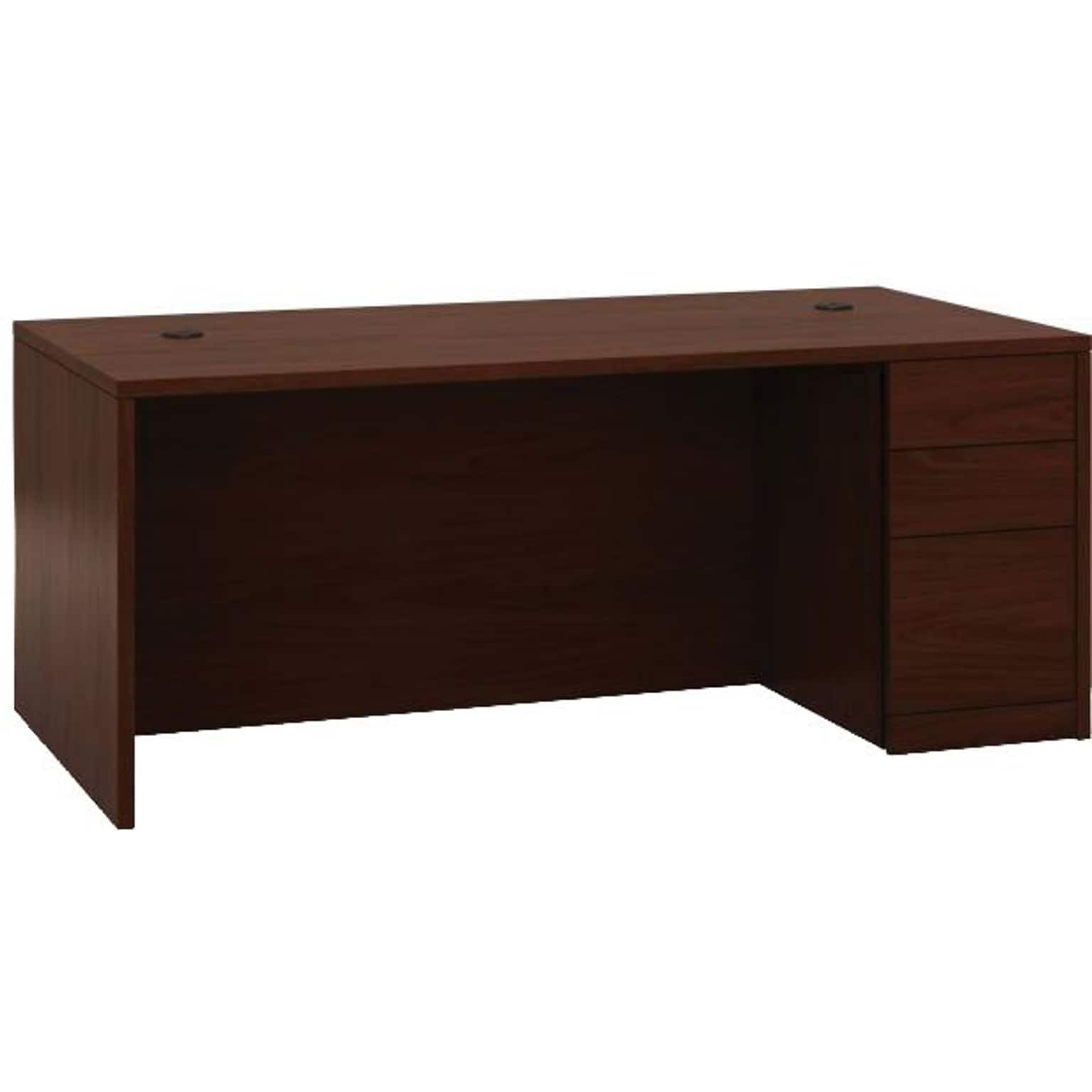 HON 10500 Series Right Pedestal Desk, 2 Box/1 File Drawer, 72W, Mahogany Finish NEXTExpress NEXT2019