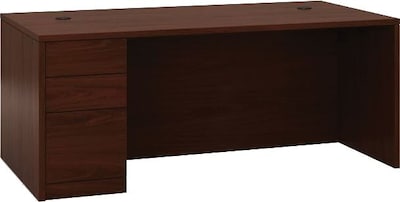 HON 10500 Series Left Pedestal Desk, 2 Box/1 File Drawer, 72W, Mahogany Finish NEXTExpress NEXT2019