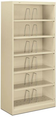 HON® Brigade® 600 Series 6 Shelf Lateral File Cabinet, Open, Legal, Putty, 36W (HON626CNL)