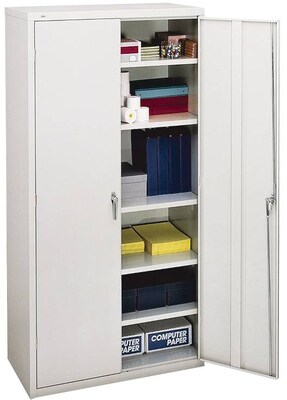 HON Brigade 5-Shelf Storage Cabinet, Light Gray, 72"H x 36"W x 18 1/8"D NEXT2017