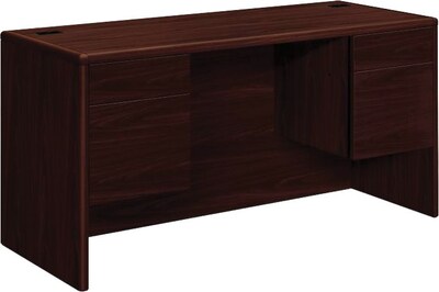 HON® 10700 Series Office Suite in Mahogany, Kneespace Credenza, 60Wx24Dx29-1/2H