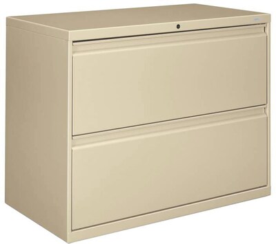 HON Brigade® 800 Series Lateral Files, 2-Drawer, 36W x 18D x 28H, Putty (882LL)