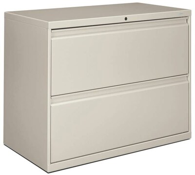 HON Brigade 800 Series 2-Drawer Lateral File, Letter/Legal, Light Gray, 36W (HON882LQ)