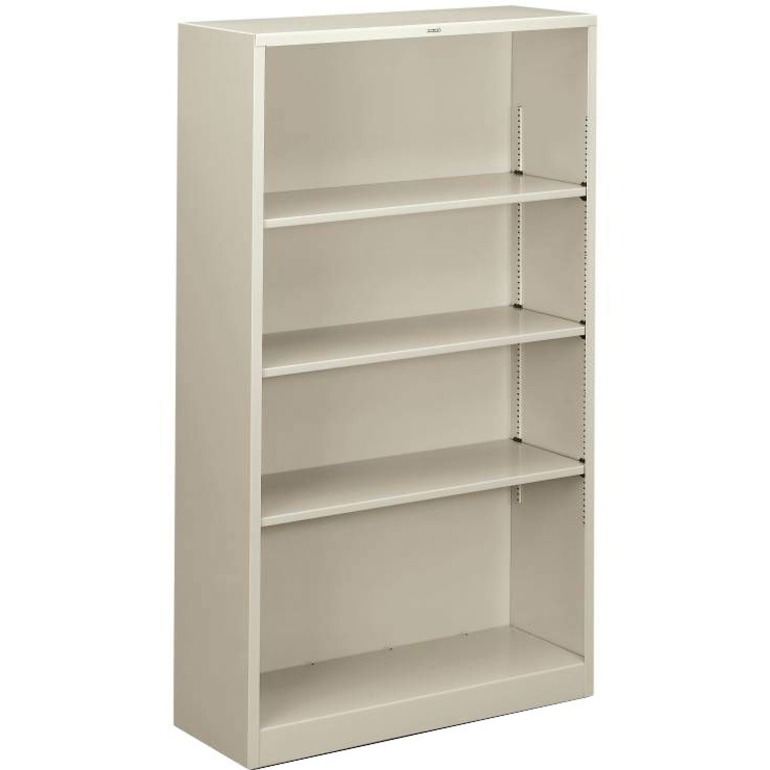 HON Brigade 4-Shelf Metal Bookcase, 59H x 34 1/2W x 12.63D, Light Gray (S60ABCQ)