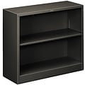 HON® Brigade Bookcase, Charcoal, 2-Shelf, 29H