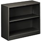 HON Brigade 29" 2-Shelf Bookcase with Adjustable Shelves, Charcoal, Steel (S30ABCS)