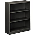 HON® Brigade Steel Bookcase, Charcoal, 3-Shelf, 41H