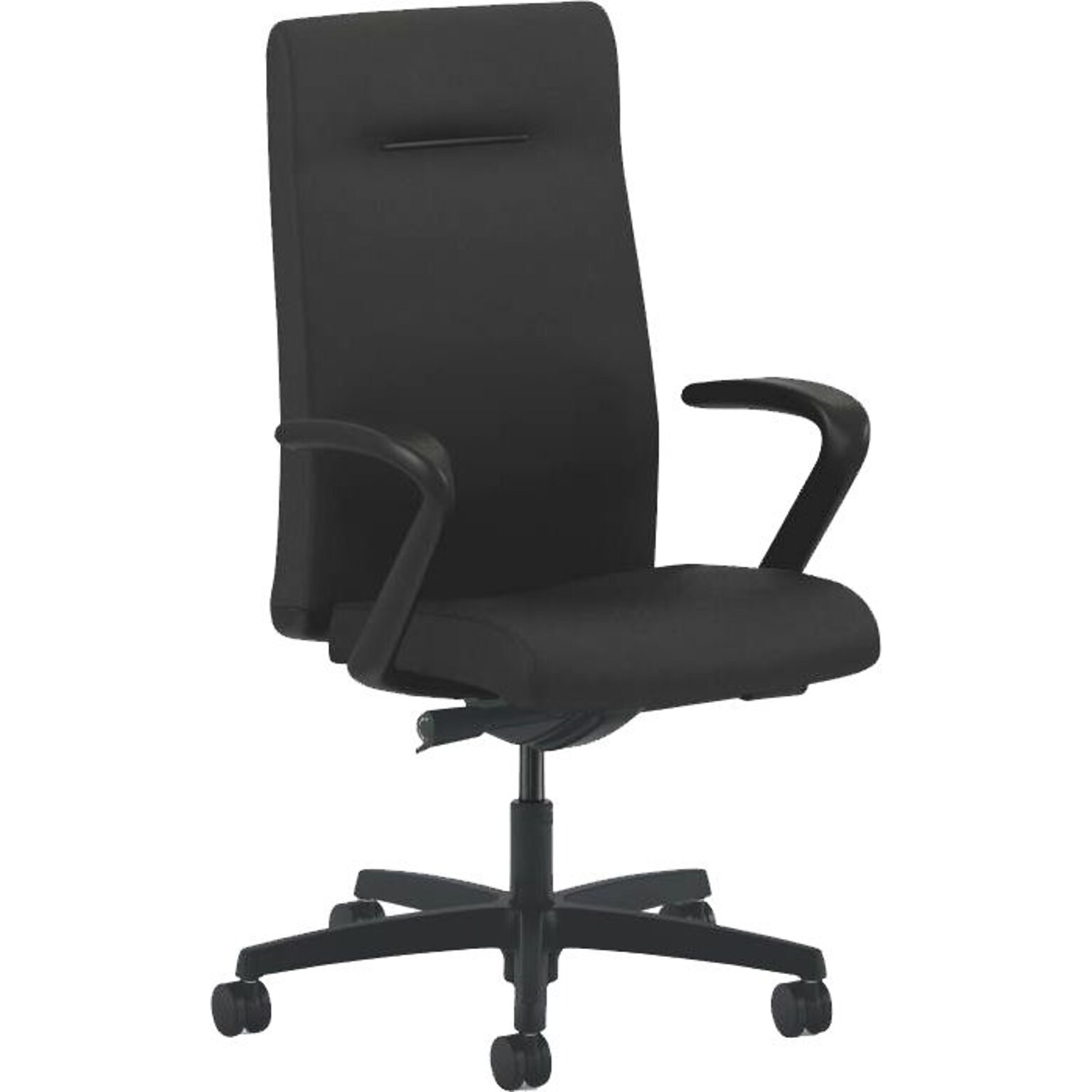 HON Ignition Executive/Office Chair, Fabric, Black, Seat: 20W x 17 1/4D, Back: 19 1/2W x 27 3/4H