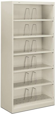 HON® Brigade® 600 Series 6 Shelf Lateral File Cabinet, Open, Legal, Light Grey, 36W (HON626CNQ)