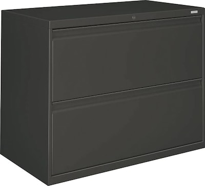 Hon® Brigade® 800 Series 2-Drawer Lateral File Cabinet, Charcoal, Letter/Legal (882LS)