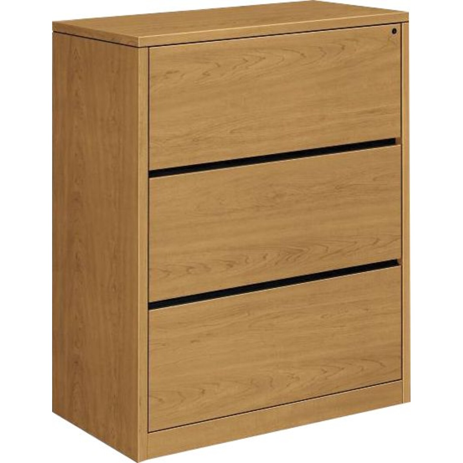 HON 10500 Series Lateral File Cabinet, 3-Drawer, Harvest, 45 1/2H x 36W x 20D