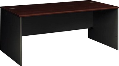 72X36" (6" conference overhang) Mahogany/Charcoal Desk Shells