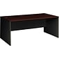 72X36" (6" conference overhang) Mahogany/Charcoal Desk Shells