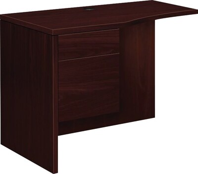 HON® 10500 Series Curved Left Return, Mahogany, 29 1/2"H x 42"W x 24"D