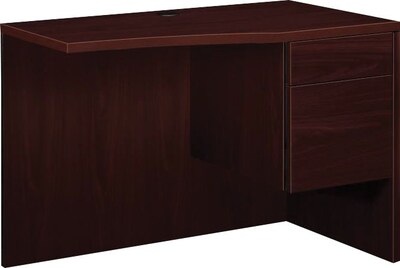 HON® 10500 Series Curved Right Return, Mahogany, 29 1/2"H x 42"W x 24"D