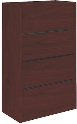 HON 10500 Series 4 Drawer Lateral File Cabinet, Mahogany Finish, 36W (10516NN) NEXT2018 NEXT2Day