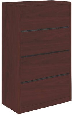 HON 10500 Series 4 Drawer Lateral File Cabinet, Mahogany Finish, 36W (10516NN) NEXT2018 NEXT2Day