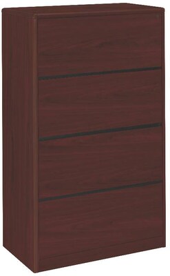 HON® 10700 Series 4 Drawer Lateral File Cabinet, Mahogany, 36W (HON107699NN)