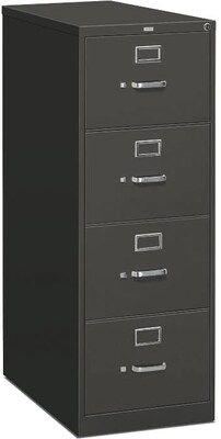 HON 310 Series Vertical File Cabinet, Legal, 4-Drawer, Charcoal, 26 1/2"D (314CPS)