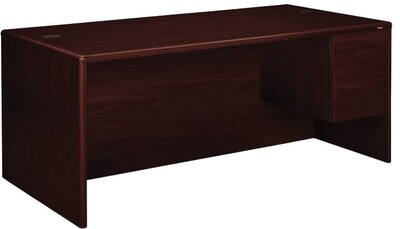 HON® 10700 Series H10785R 72" Single Pedestal Desk, Mahogany (HON®10785RNN)