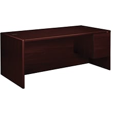 HON® 10700 Series H10785R 72 Single Pedestal Desk, Mahogany (HON®10785RNN)