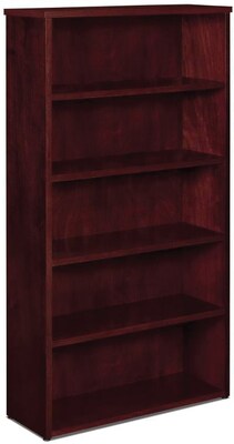 Basyx™ Hardwood Veneer Furniture Collection in Mahogany; 5-Shelf Bookcase