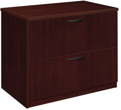 Basyx™ Hardwood Veneer Furniture Collection in Mahogany; 2-Drawer Lateral File