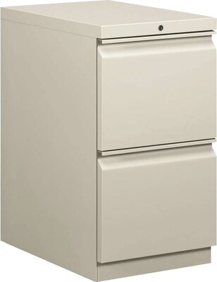 HON Brigade 2-Drawer Mobile Lateral File Cabinet, Letter Size, Lockable, 28H x 15W x 23D, Gray (H
