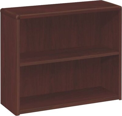 HON® 10700 Series Office Suite in Mahogany, 2-Shelf Bookcase