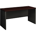 HON 38000 Series Desk Shell, 60W, Mahogany/Charcoal, 29 1/2H x 60W x 24D