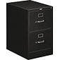 HON 510 Series 2 Drawer Vertical File Cabinet, Legal, Black, 25"D (H512CPP)