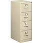 HON 510 Series 4 Drawer Vertical File Cabinet, Legal, Putty, 25"D (H514CPL)