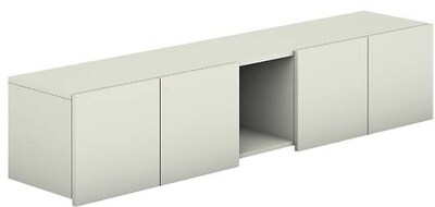 HON® Voi® Overhead Cabinet with Cubbie, Silver Mesh, 14.15H x 71.86W x 14 1/4D